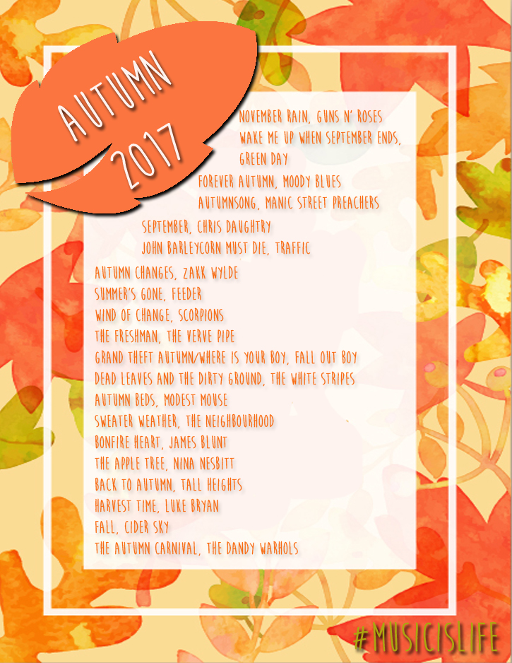 Autumn 2017 Playlist